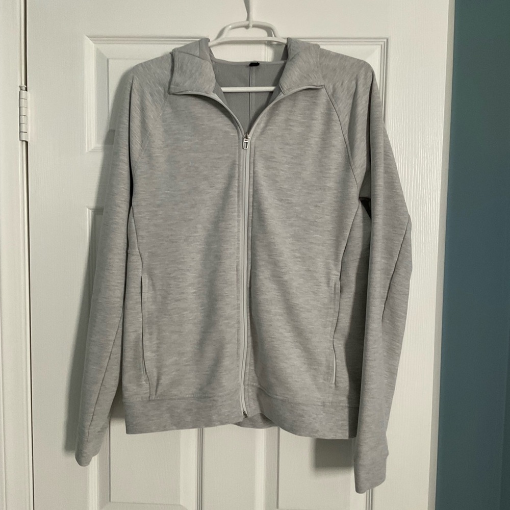 Lululemon Light Gray Full Zip Hoodie